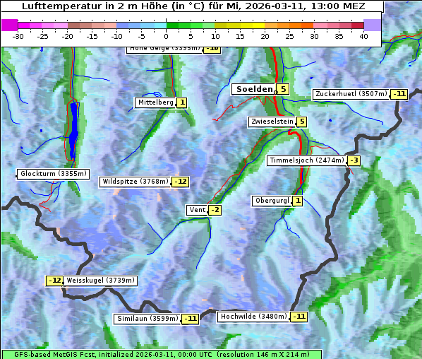 Temperatur, 11. 3. 2026