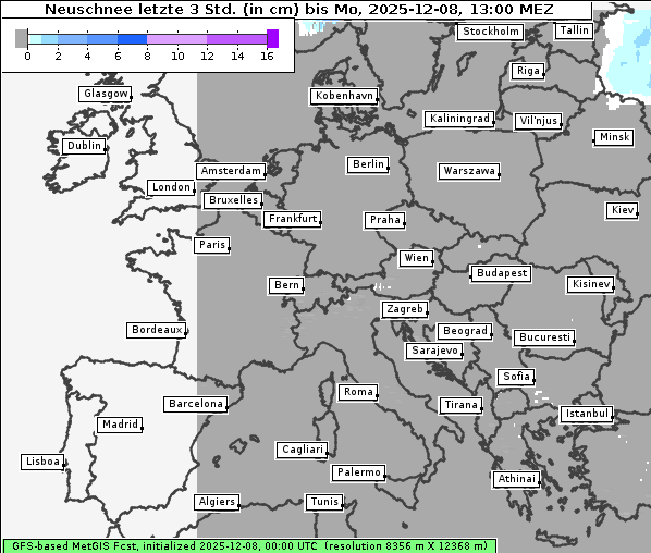 Neuschnee, 8. 12. 2025