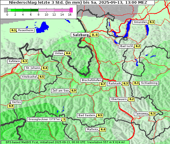 Niederschlag, 13. 9. 2025