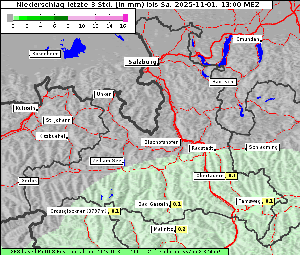Niederschlag, 1. 11. 2025