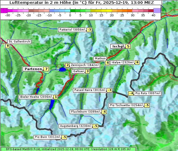 Temperatur, 19. 12. 2025
