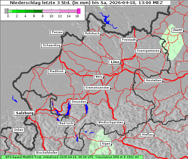 Niederschlag, 18. 4. 2026