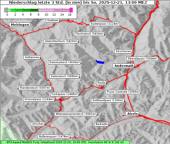 Niederschlag, 21. 12. 2025