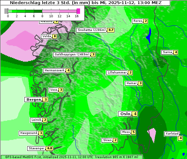 Niederschlag, 12. 11. 2025
