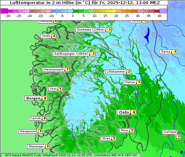 Temperatur, 12. 12. 2025
