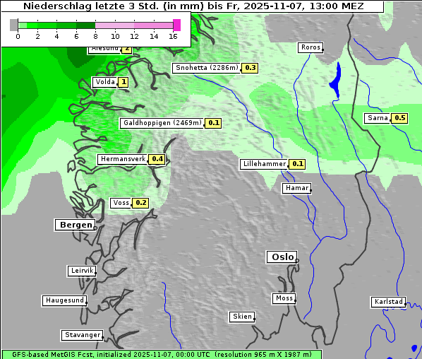 Niederschlag, 7. 11. 2025