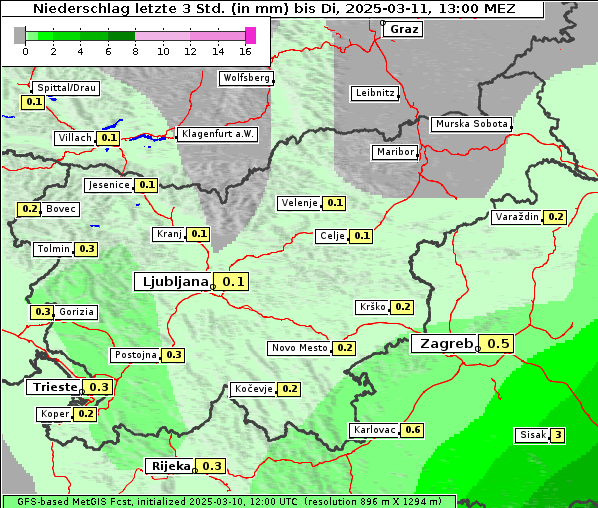 Niederschlag, 11. 3. 2025