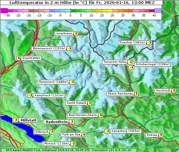 Temperatur, 16. 1. 2026