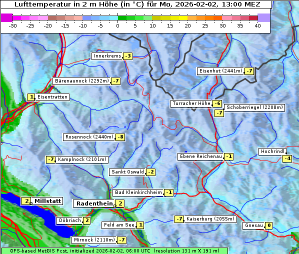 Temperatur, 2. 2. 2026