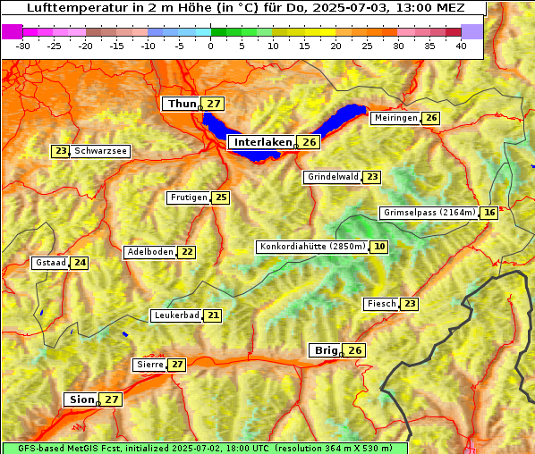 Temperatur, 3. 7. 2025