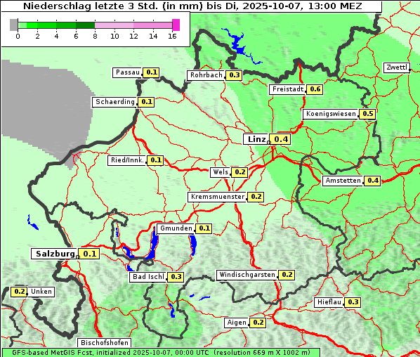 Niederschlag, 7. 10. 2025