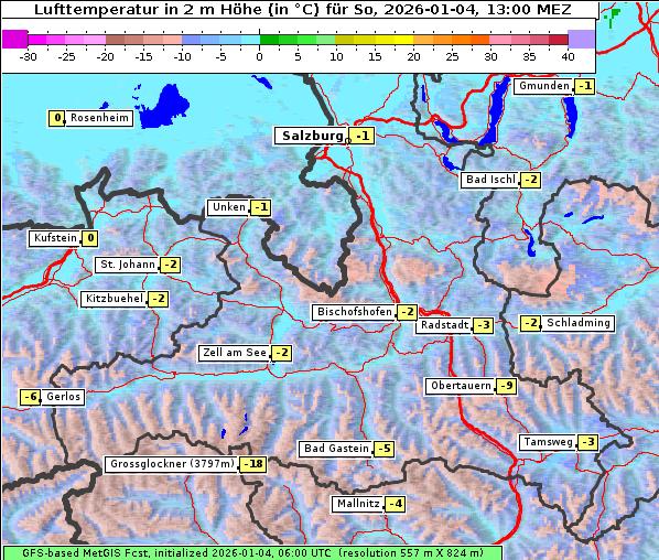 Temperatur, 4. 1. 2026