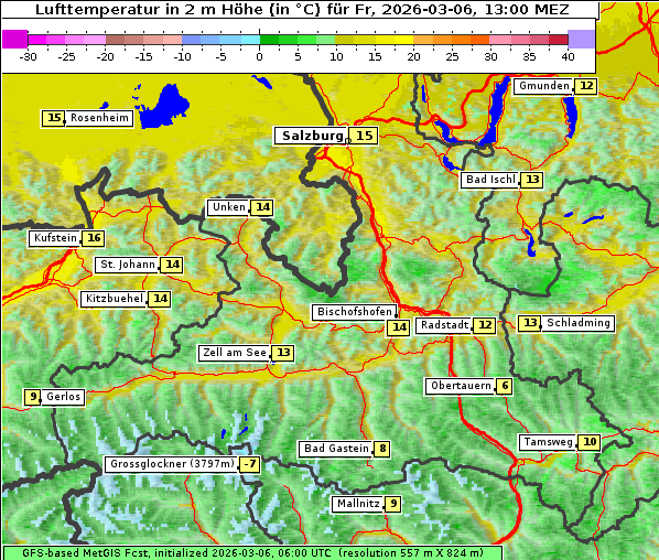 Temperatur, 6. 3. 2026