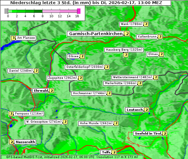 Niederschlag, 17. 2. 2026