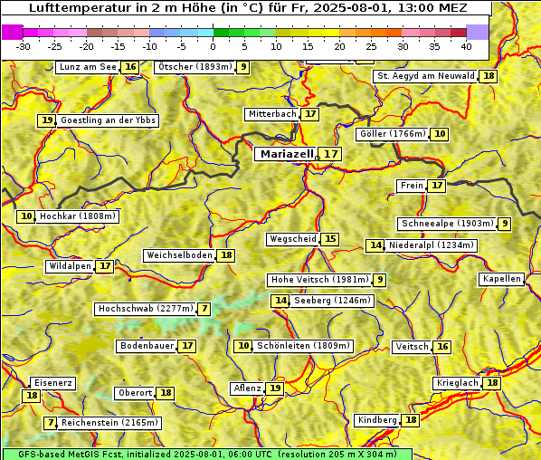 Temperatur, 1. 8. 2025