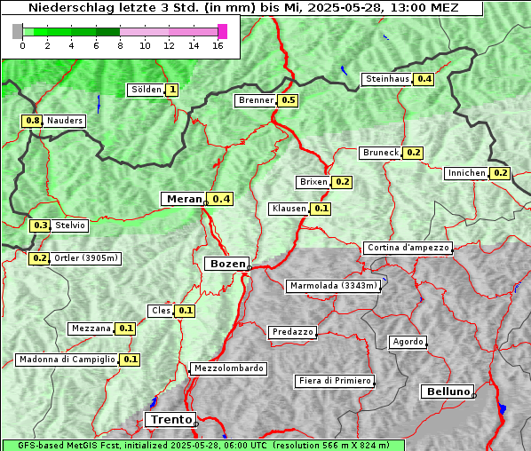 Niederschlag, 28. 5. 2025