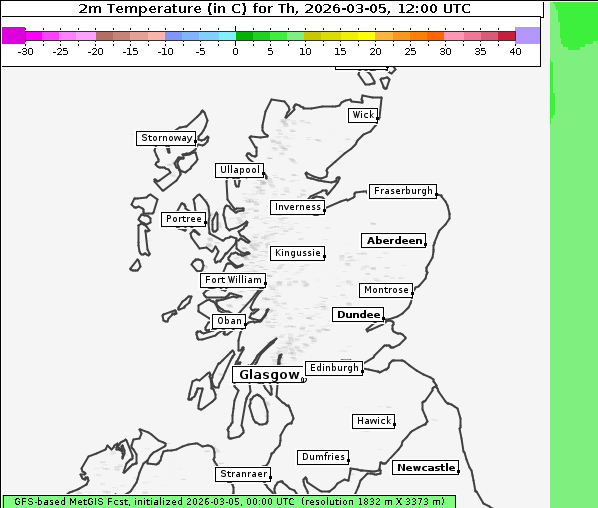 Temperatur, 5. 3. 2026