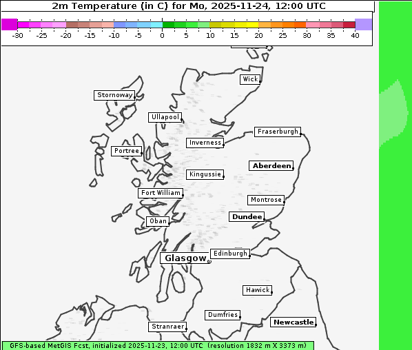Temperatur, 24. 11. 2025