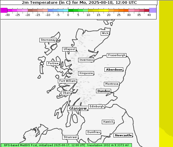Temperatur, 18. 8. 2025