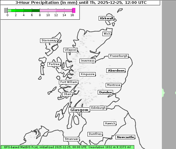 Niederschlag, 25. 12. 2025