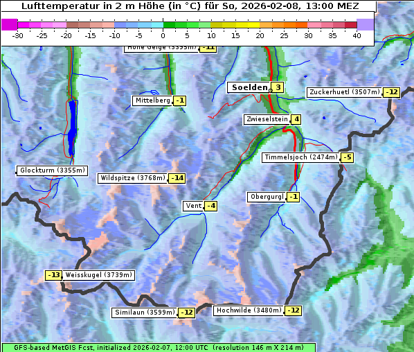 Temperatur, 8. 2. 2026