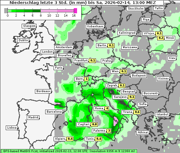 Niederschlag, 14. 2. 2026
