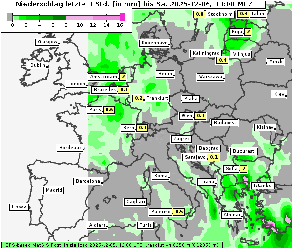 Niederschlag, 6. 12. 2025