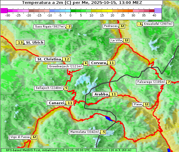 Temperatur, 15. 10. 2025
