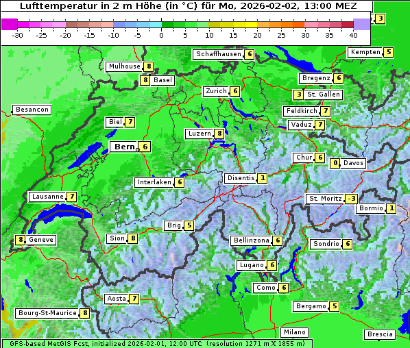 Temperatur, 2. 2. 2026