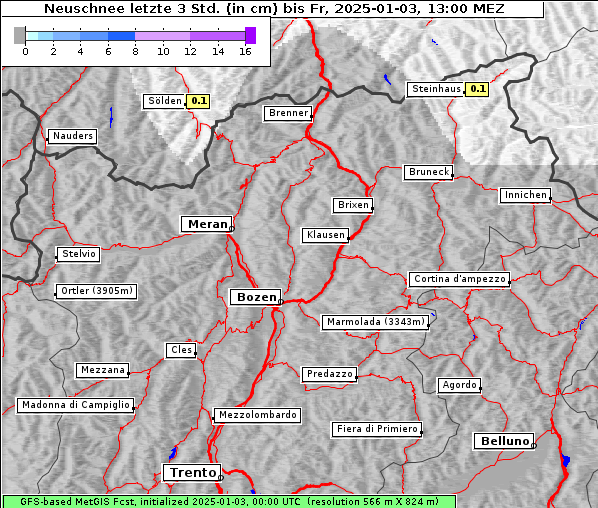 Neuschnee, 3. 1. 2025