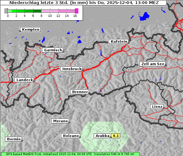 Niederschlag, 4. 12. 2025