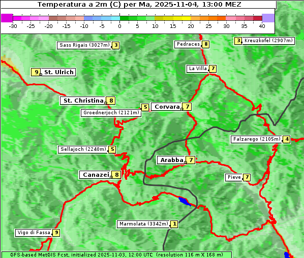 Temperatur, 4. 11. 2025