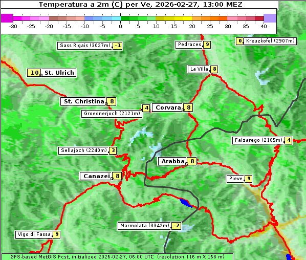 Temperatur, 27. 2. 2026
