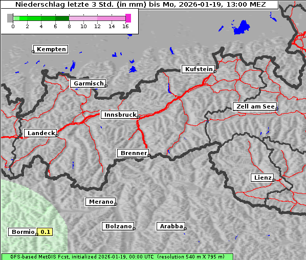 Niederschlag, 19. 1. 2026