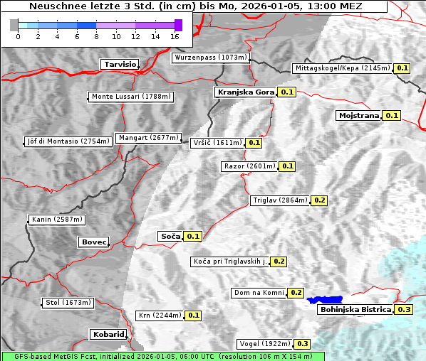 Neuschnee, 5. 1. 2026