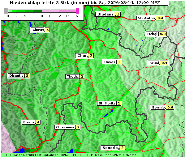 Niederschlag, 14. 3. 2026