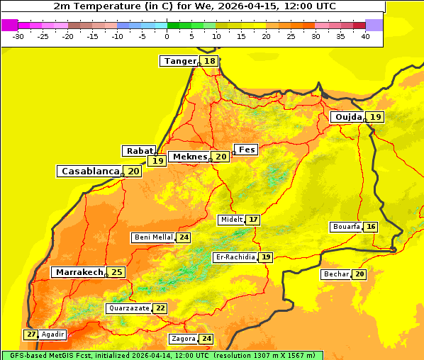 Temperatur, 15. 4. 2026