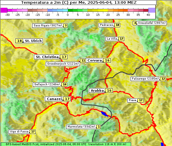 Temperatur, 4. 6. 2025