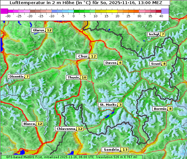 Temperatur, 16. 11. 2025