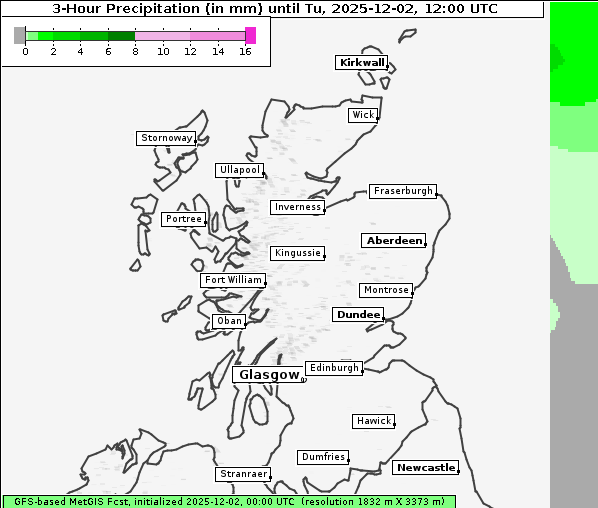 Niederschlag, 2. 12. 2025