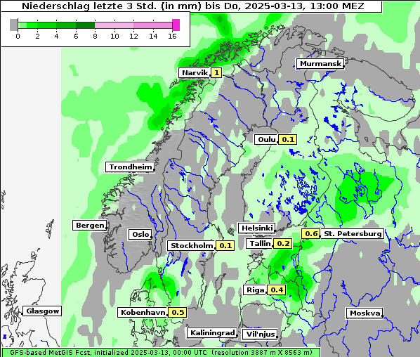 Niederschlag, 13. 3. 2025