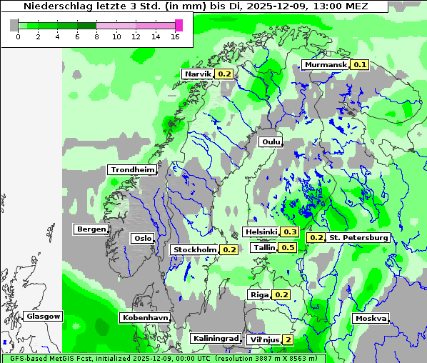 Niederschlag, 9. 12. 2025