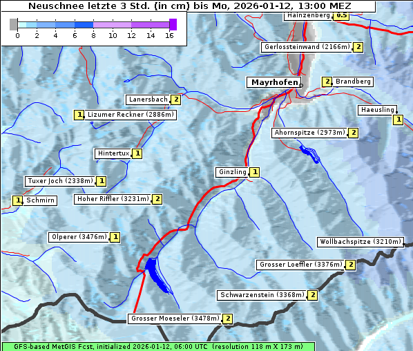 Neuschnee, 12. 1. 2026
