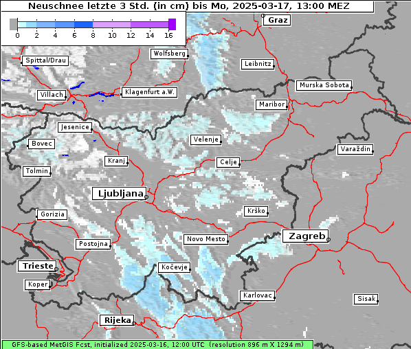 Neuschnee, 17. 3. 2025