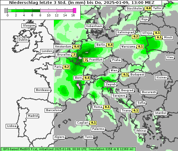 Niederschlag, 9. 1. 2025