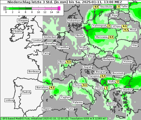 Niederschlag, 11. 1. 2025