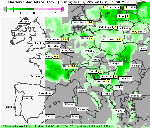 Niederschlag, 10. 1. 2025