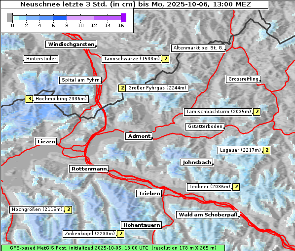 Neuschnee, 6. 10. 2025