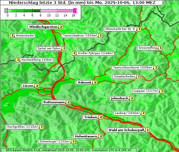 Niederschlag, 6. 10. 2025