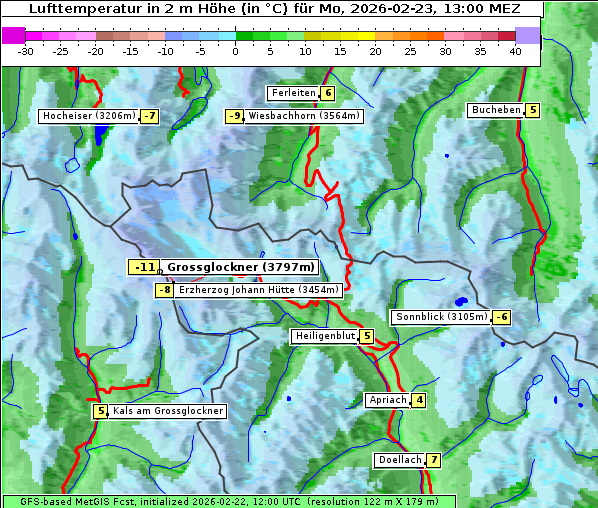 Temperatur, 23. 2. 2026